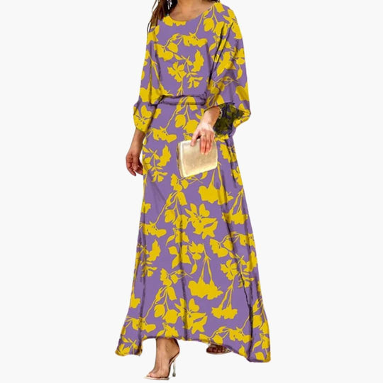 Off Shoulder Smocked Maxi Dress - Flowing Style for Women