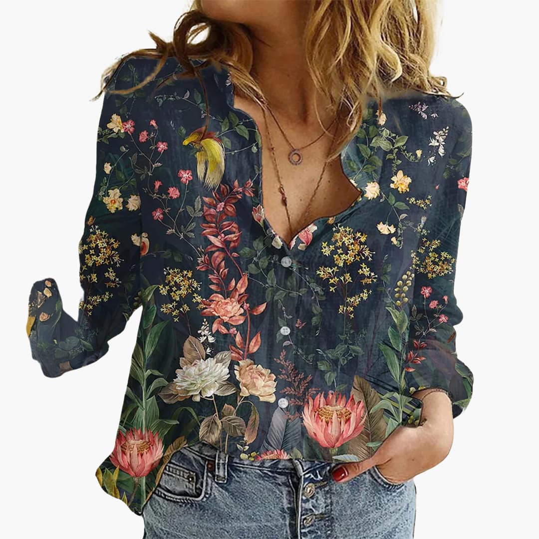 Butterfly Print Blouse - Elegant Style for Women’s Wardrobe