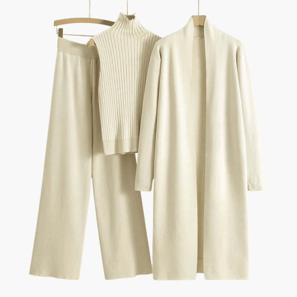 Cozy 3-piece knit set – for women, stylish and comfortable