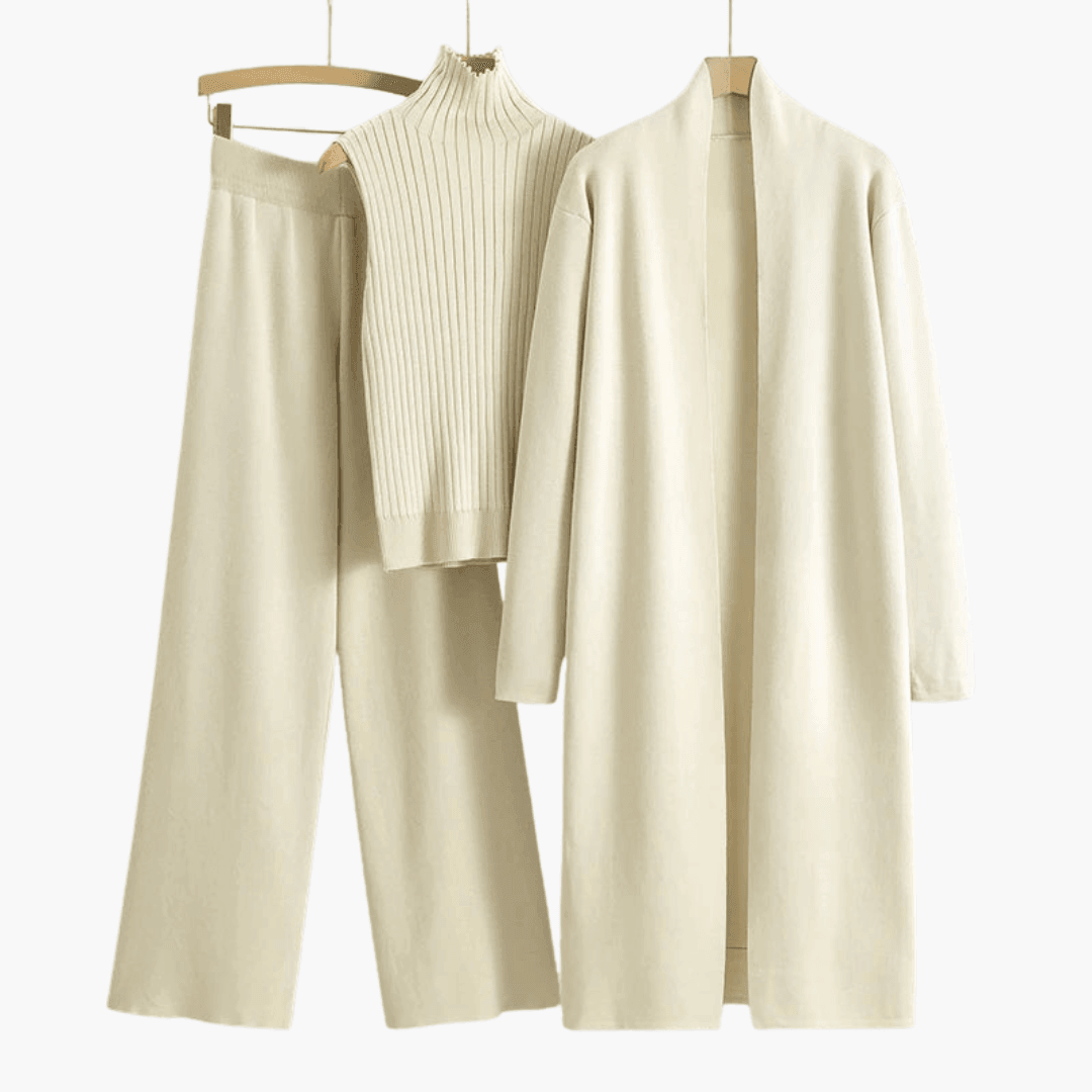 Cozy 3-piece knit set – for women, stylish and comfortable