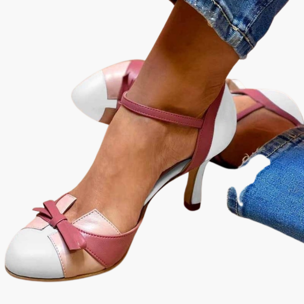 Block Heel Sandals - Retro Style for Women with Strap