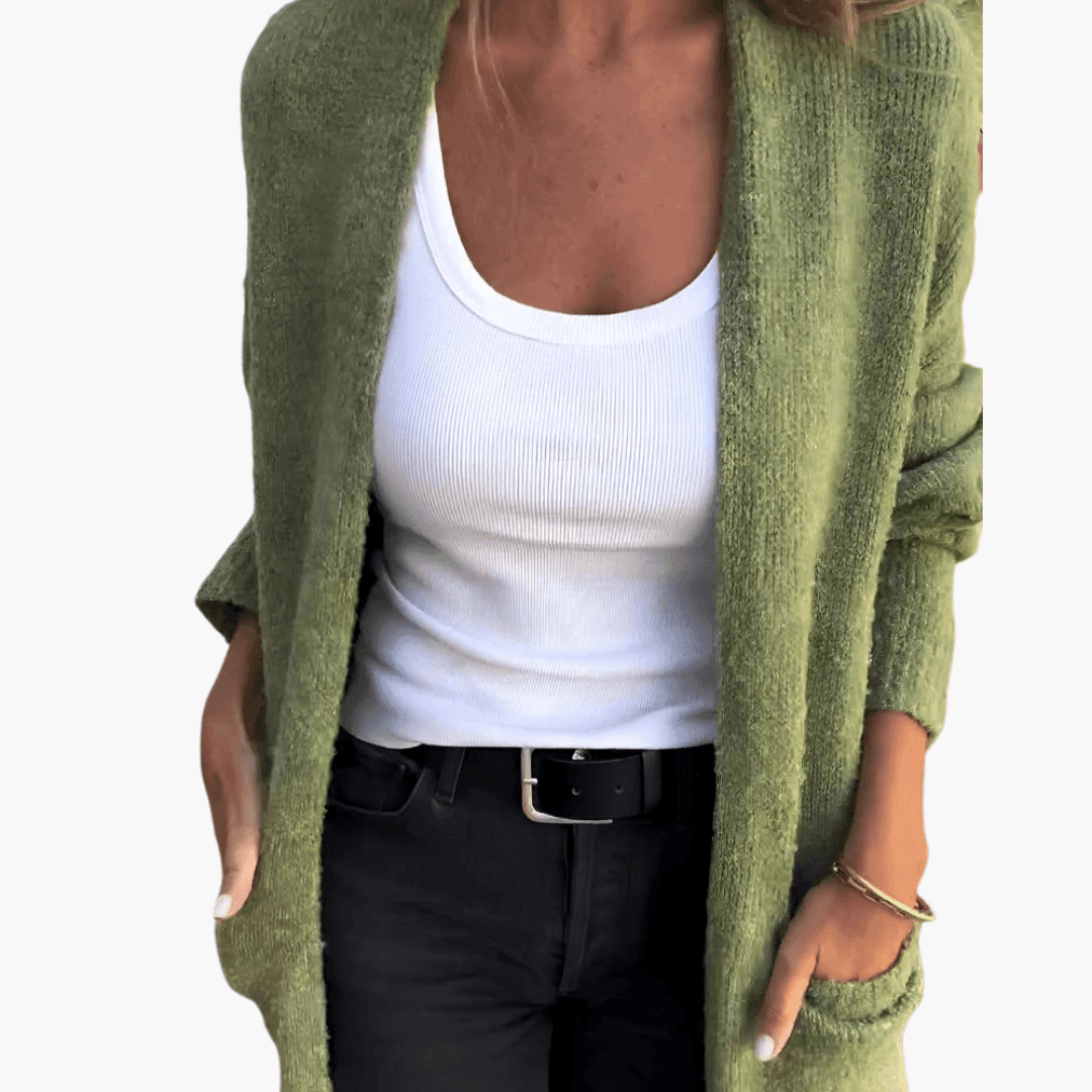 Layering Knit Cardigan – Women's Comfortable Longline Sweater