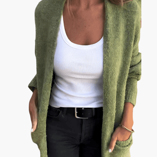 Layering Knit Cardigan – Women's Comfortable Longline Sweater