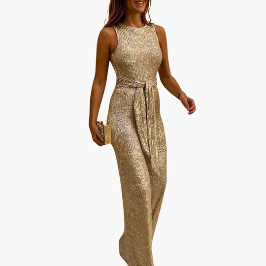 Glitter Jumpsuit – Women's Elegant Sparkly Party Outfit