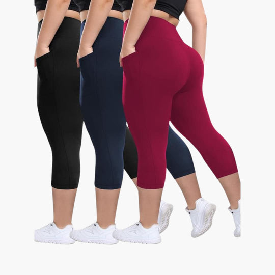 Ladies capri trousers for women - high waist cropped style