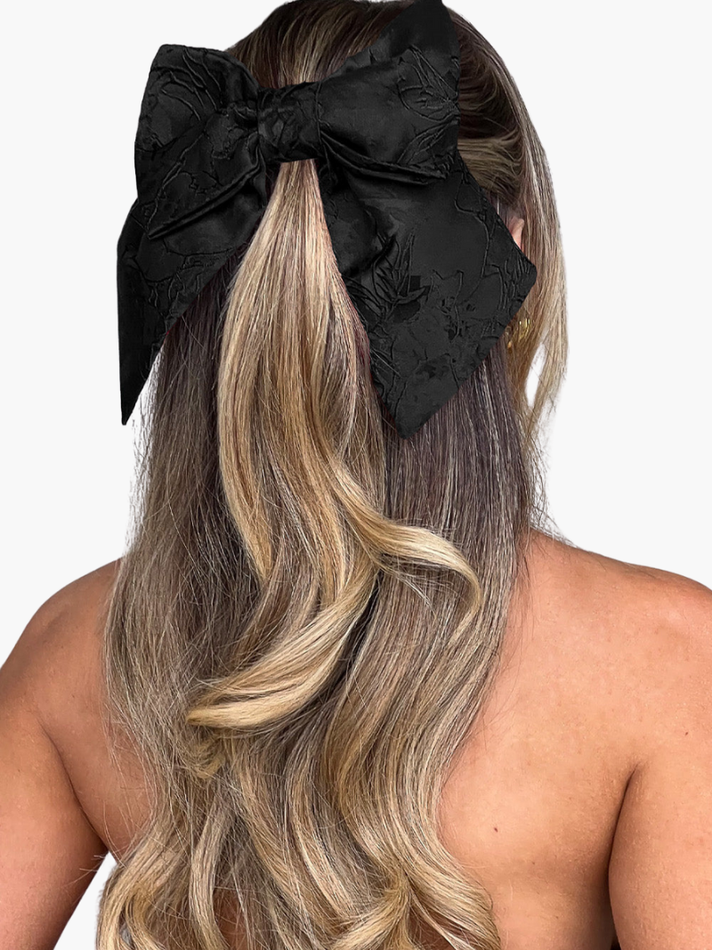 Oversized Satin Bow Hair Accessory - Stylish Hair Tie for Women