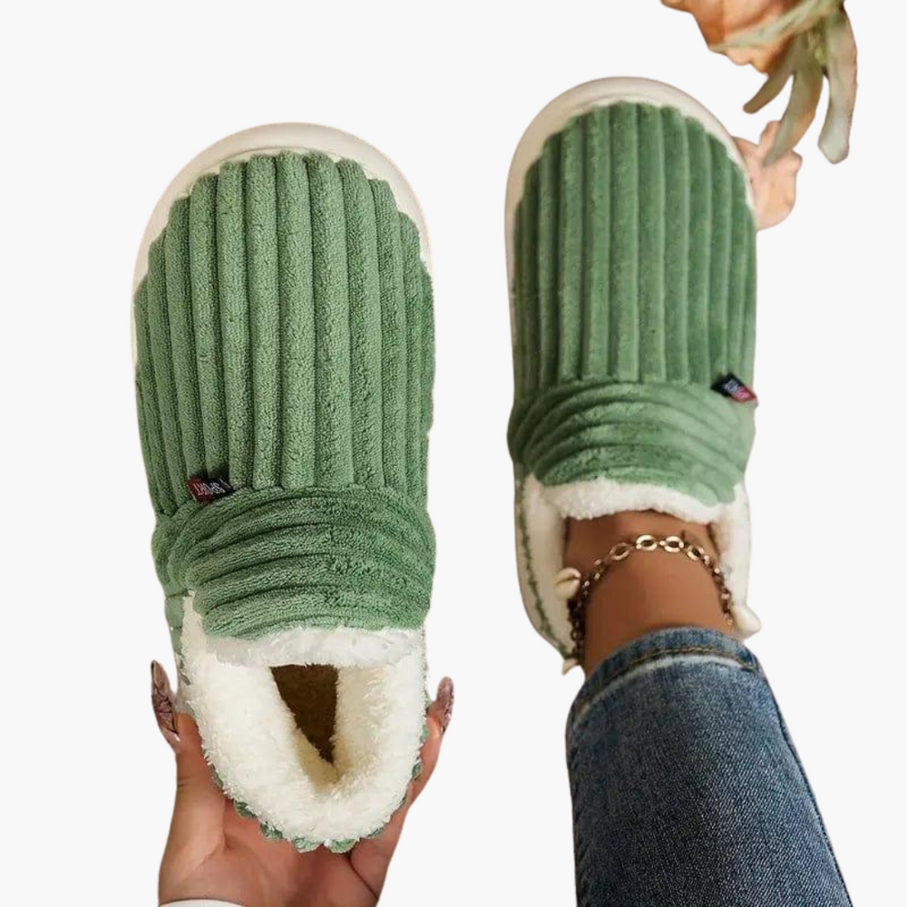 Plush Indoor Slippers for Women - Warm Cosy House Shoes