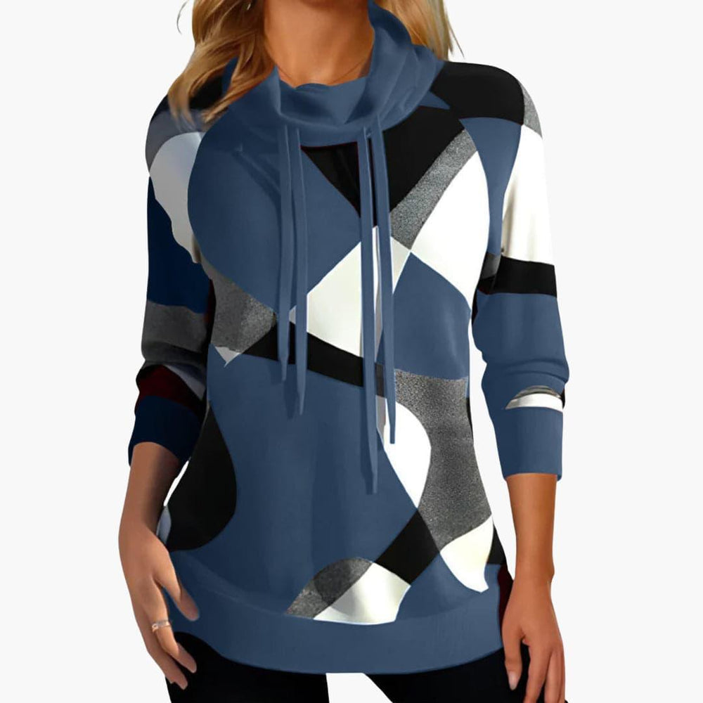 Casual Pullover Hoodie for Women - Trendy Color Block Design - IsabellaMae