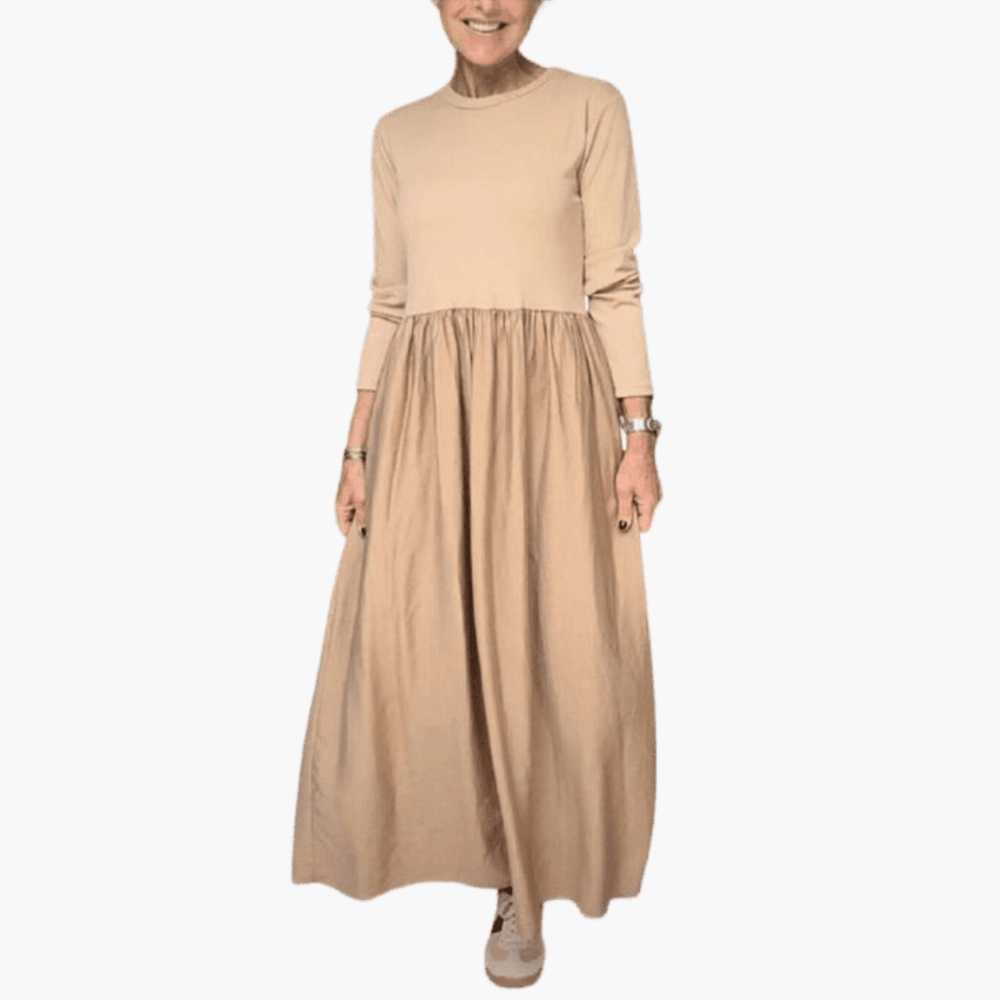 Elegant Long Sleeve Midi Dress - Formal Wear for Women