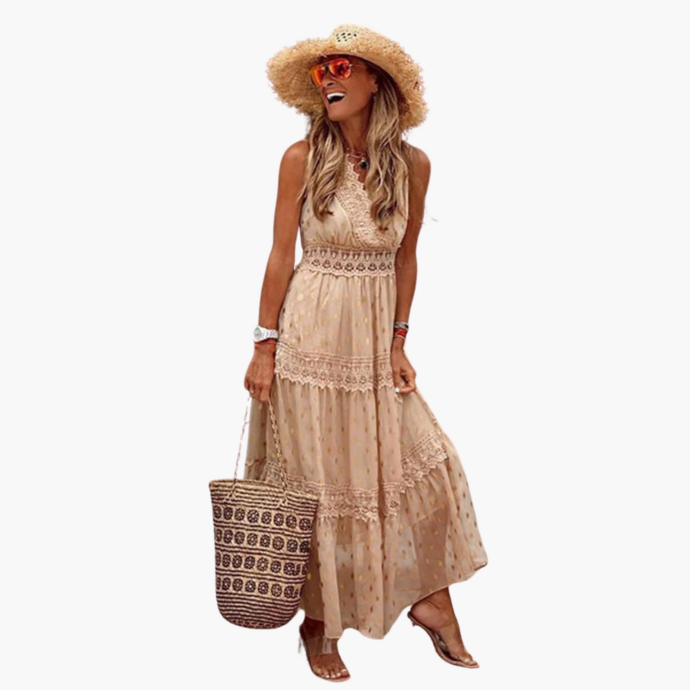 Boho Print Maxi Dress - Breezy Summer Look for Women
