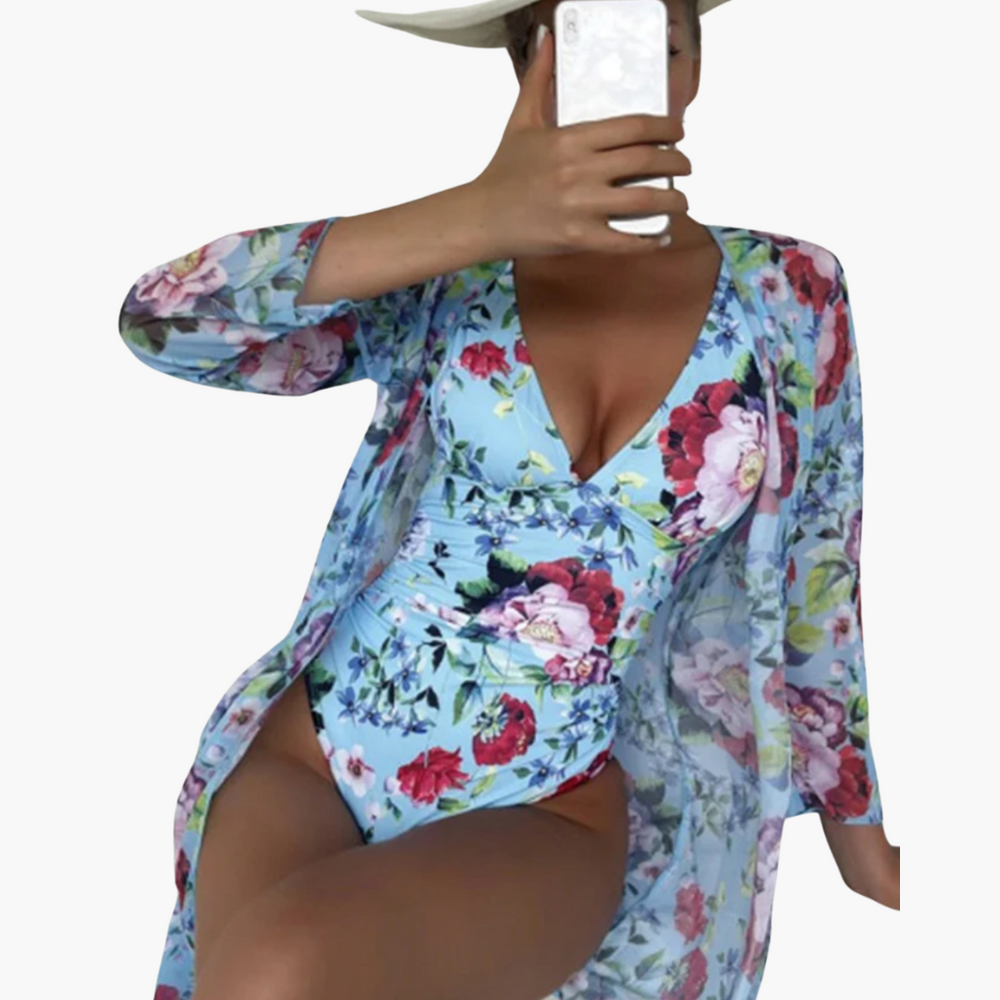 Shaping One-Piece Swimsuit - Women's Tummy Control Swimwear