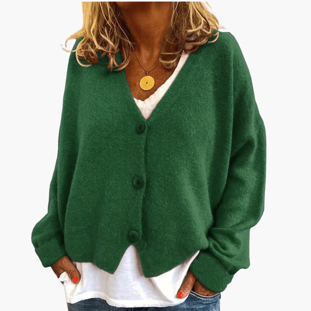 Knitted Button Cardigan for Women - Soft & Cozy Layering Piece