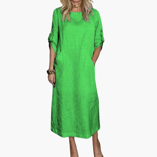 Summer Shift Dress with Pockets for Women - Casual Fit