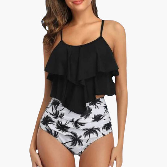 High-waisted tankini set - for women with tummy control