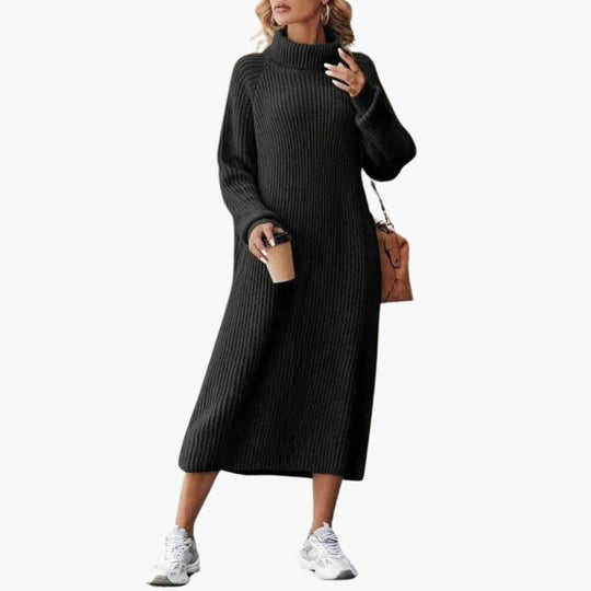 Flattering Fit Midi Dress - Comfortable & Versatile for Women