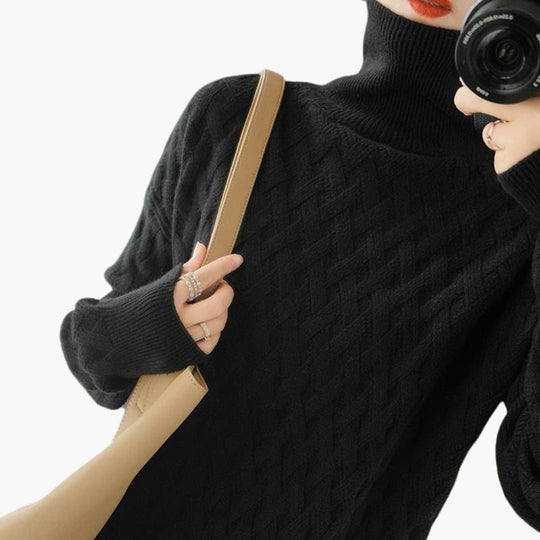 Cozy Oversized Turtleneck Sweater – Chic & Warm for Women