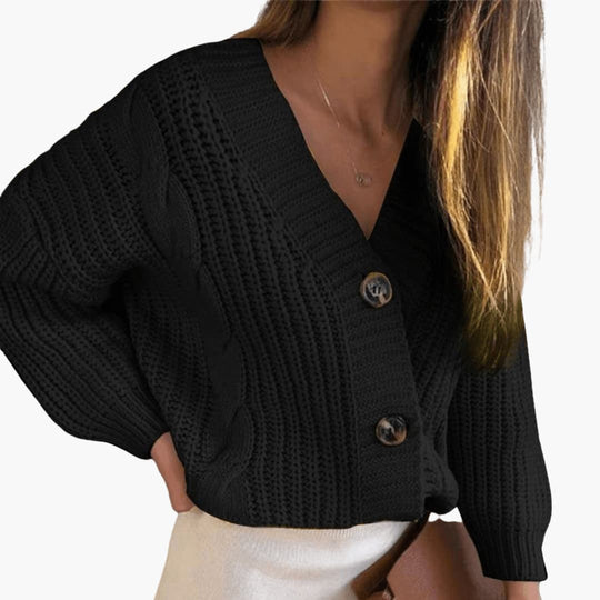 Button-Up Knit Cardigan for Women – Cozy & Elegant Layering - IsabellaMae