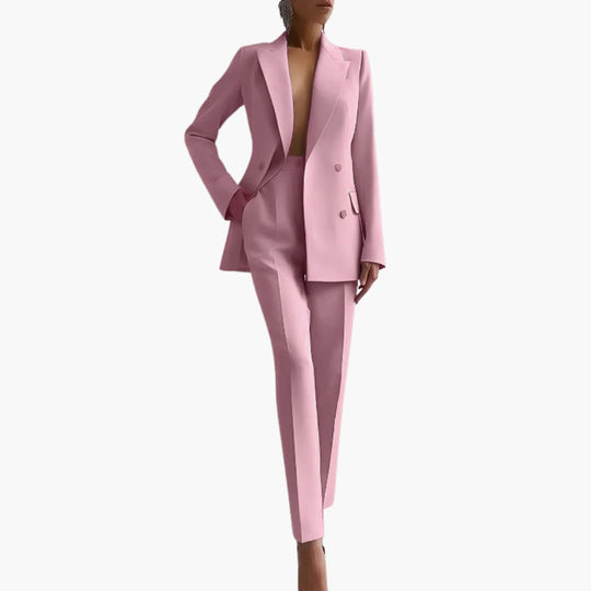 Tailored Blazer & Tapered Pants for Women - Double Breasted