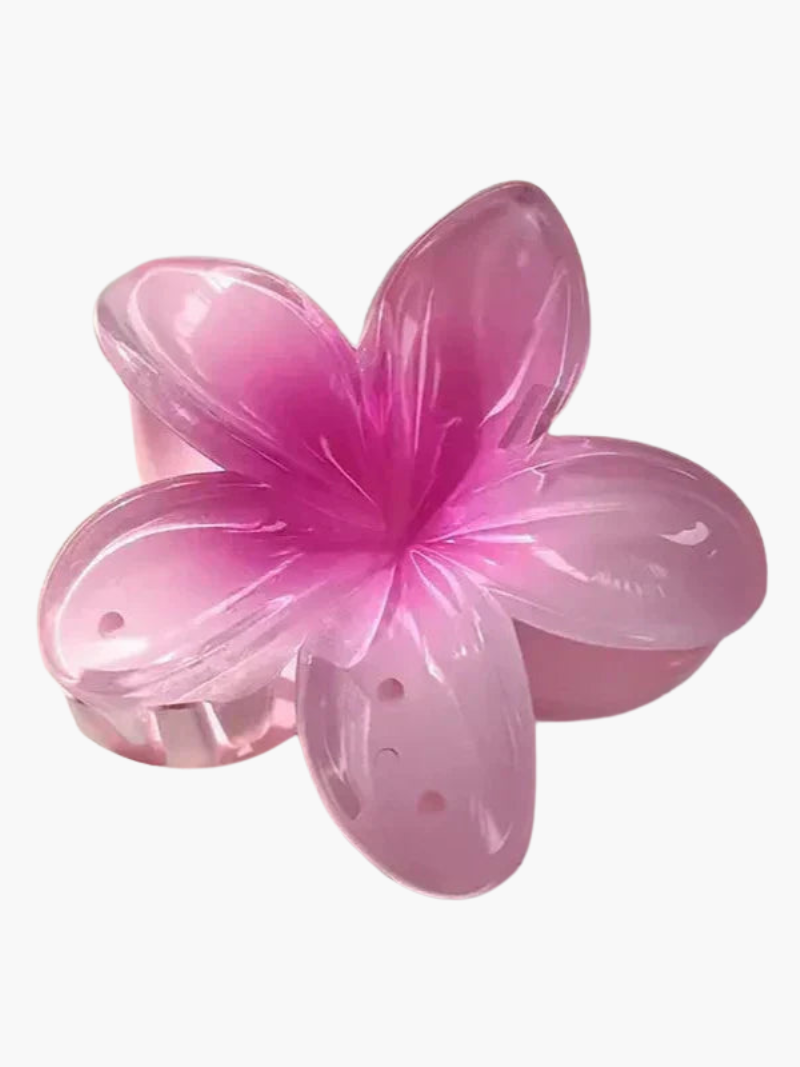 Glossy Hair Claw Clip for Women - Elegant Floral Accessory
