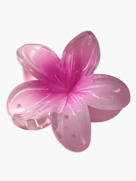 Glossy Hair Claw Clip for Women - Elegant Floral Accessory