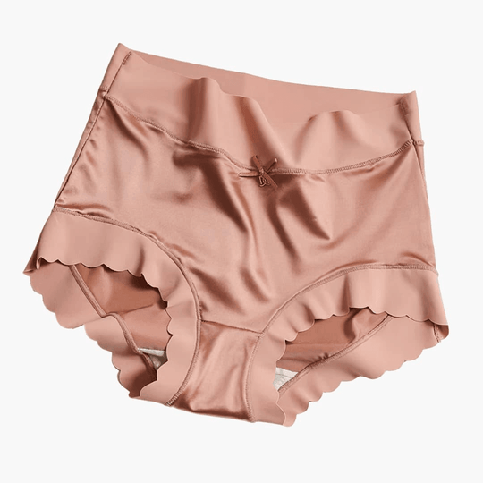 Silk High-Waist Panties - Seamless Luxury for Women Daily
