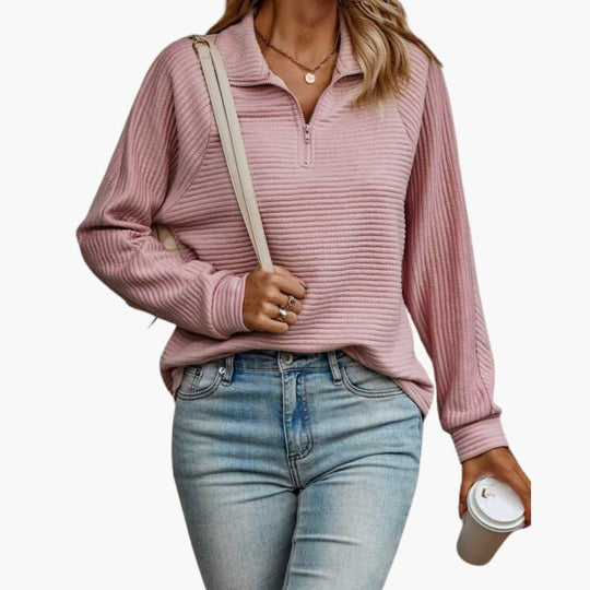 Casual Zipper Sweater for Women - Chic, Cozy & Versatile