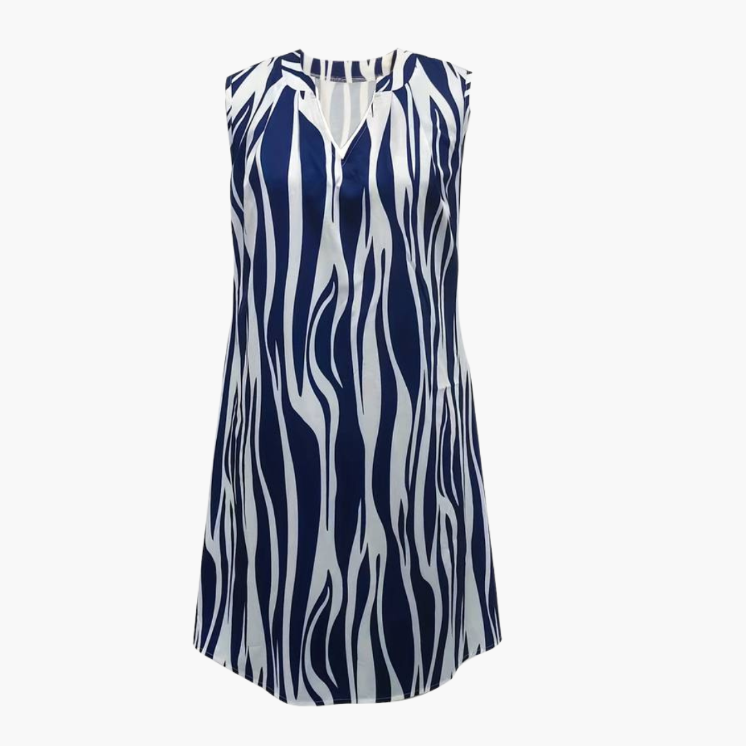 Sleeveless Striped Mini Dress for Women - Casual & Chic Fit