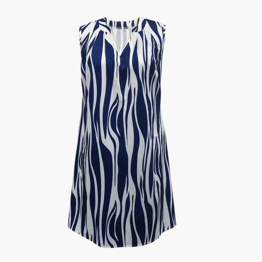 Sleeveless Striped Mini Dress for Women - Casual & Chic Fit