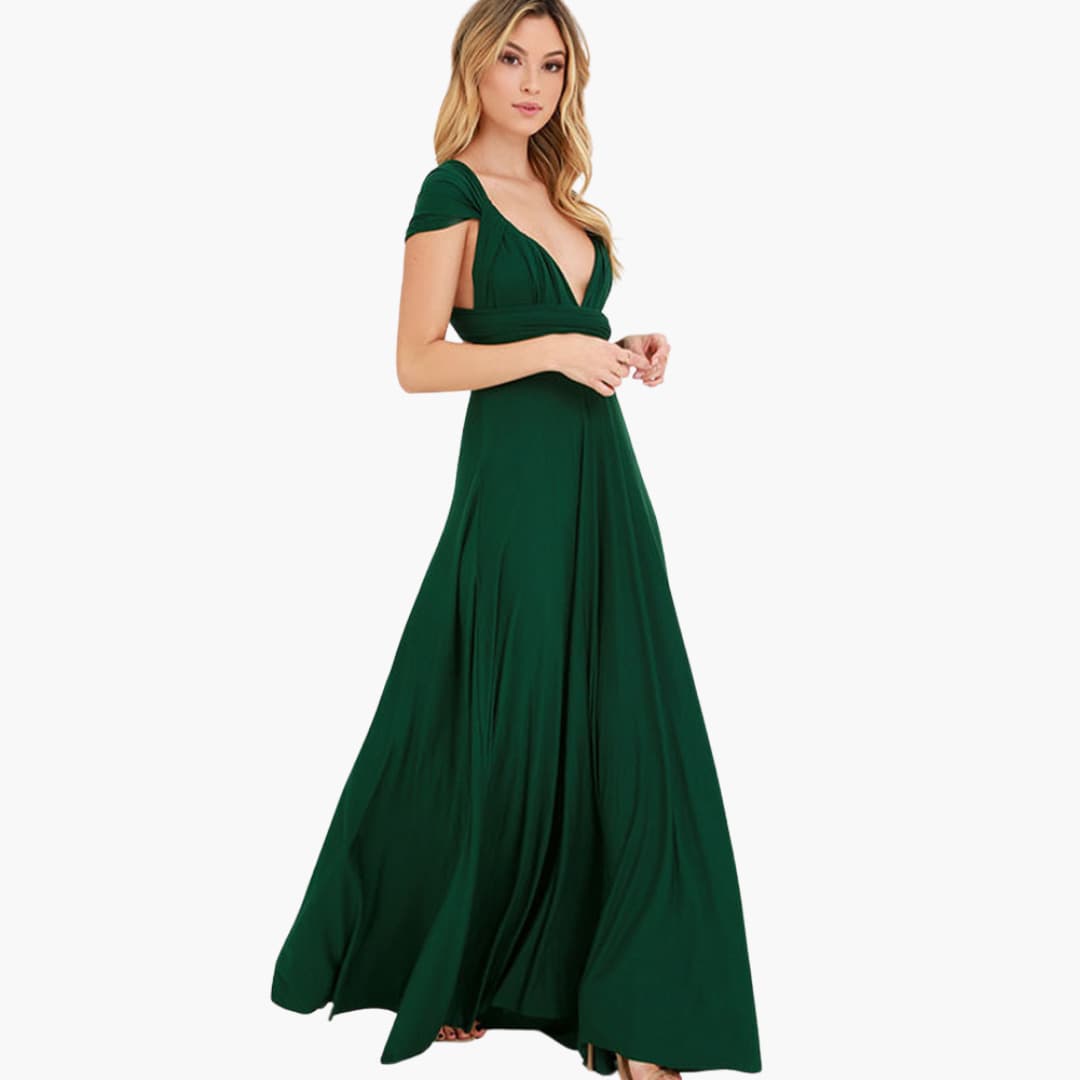 Convertible Maxi Dress for Women - Backless Multiway Bridesmaid