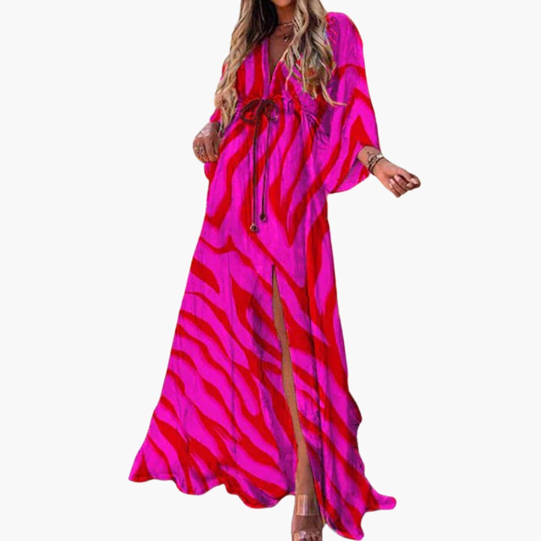 Vibrant Floral Summer Dress - Women's Lightweight Sundress