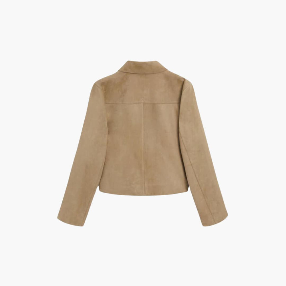 Trendy Button-Up Jacket - Women's Casual Smart Outerwear