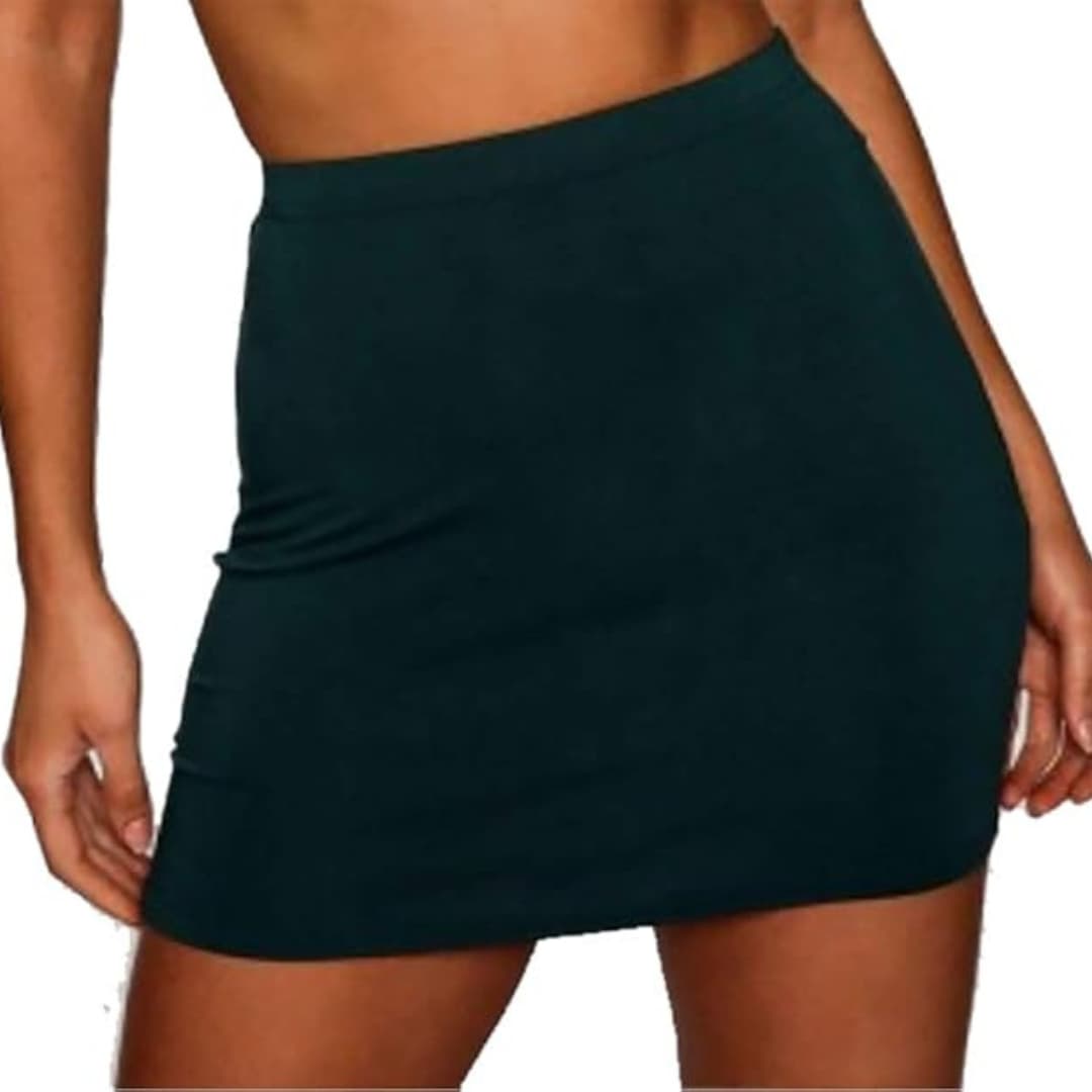 Women's bodycon mini skirt with elastic waistband all-season
