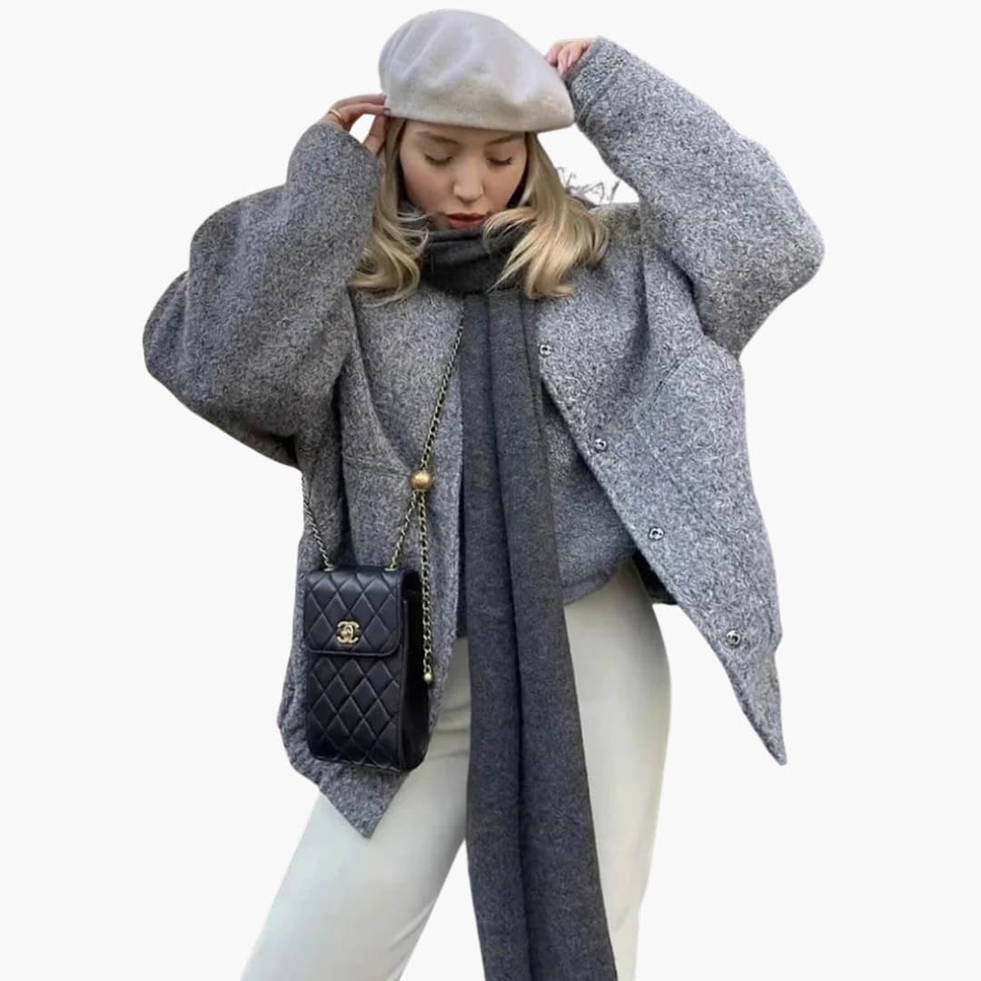 Oversized Bomber Jacket – Casual Winter Coat for Women