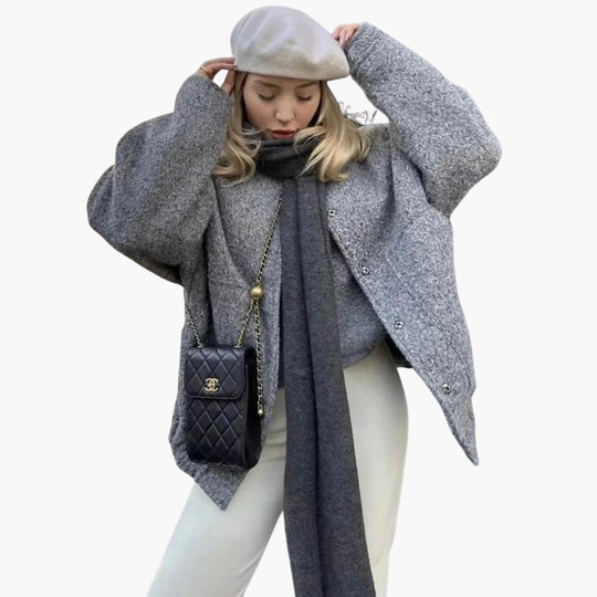 Oversized Bomber Jacket – Casual Winter Coat for Women