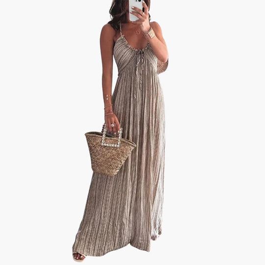 Lightweight Summer Midi Dress - Flattering Fit for Women