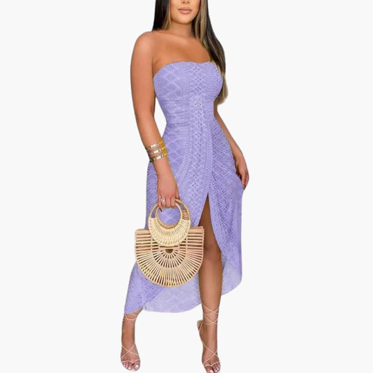 Embroidered Midi Dress – Elegant Women's Occasionwear