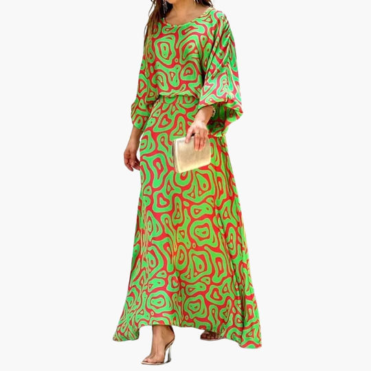Off Shoulder Smocked Maxi Dress - Flowing Style for Women