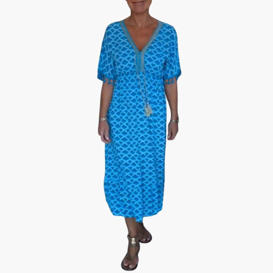 Floral Print Casual Midi Dress - Lightweight for Women