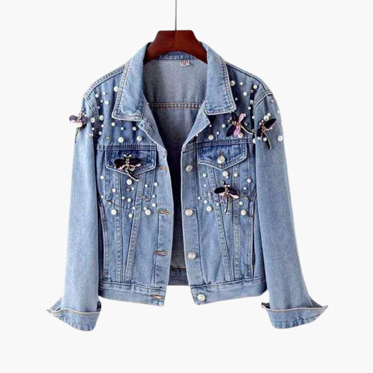 Embellished Jacket for Women - Trendy Jean Outerwear