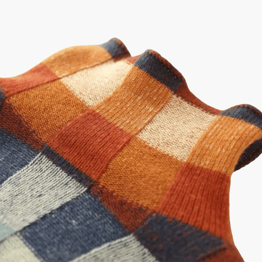 Patchwork Turtleneck Sweater for Women – Cozy Winter Style