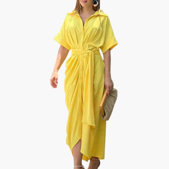 Patterned Midi Dress - Lightweight & Versatile for Women