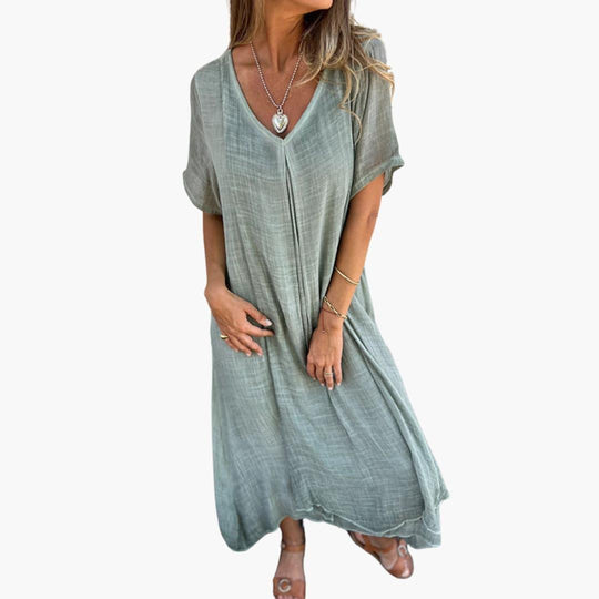 Lightweight Casual Midi Dress - Flowy & Breathable for Women