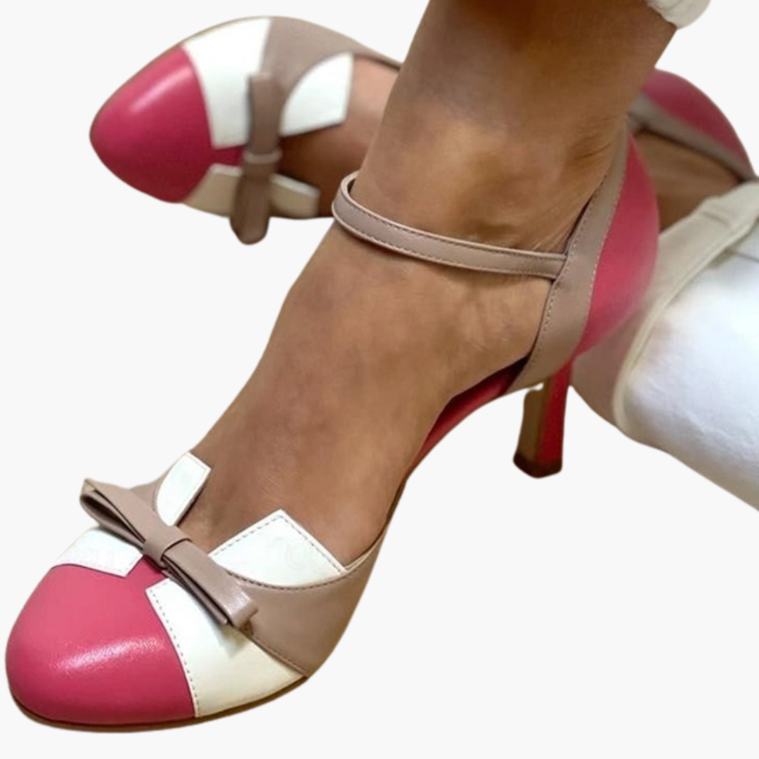 Block Heel Sandals - Retro Style for Women with Strap