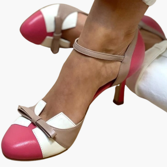 Block Heel Sandals - Retro Style for Women with Strap