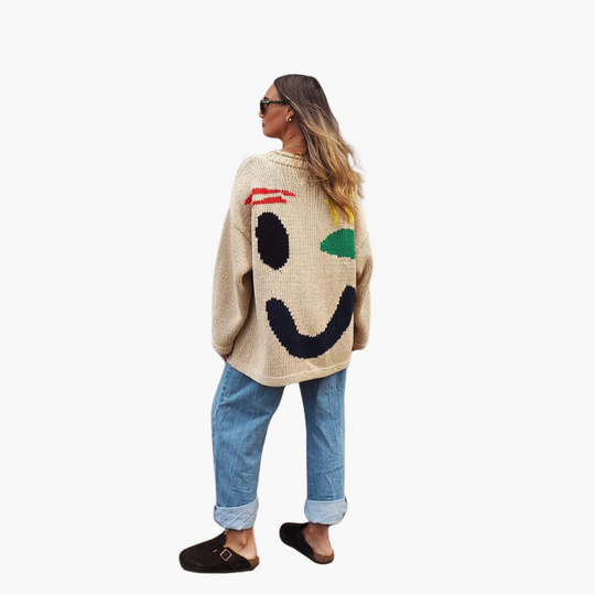 Chunky Cable Knit Sweater - Women's Oversized Jumper
