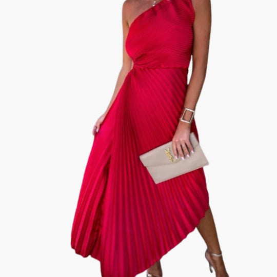 One Shoulder Asymmetrical Cocktail Dress - Elegant for Women