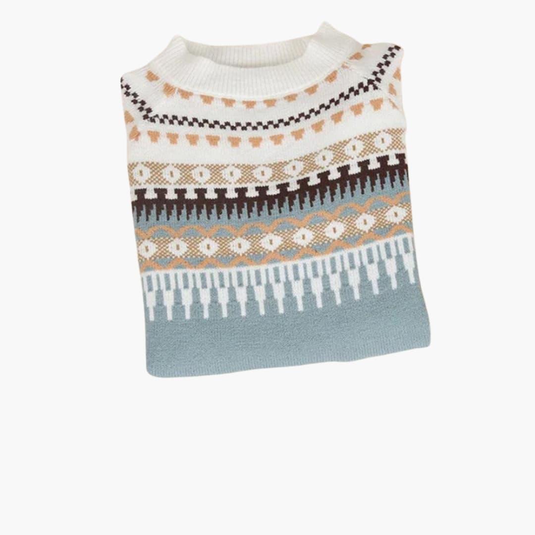 Winter Knit Crewneck Sweater - Soft & Comfortable for Women