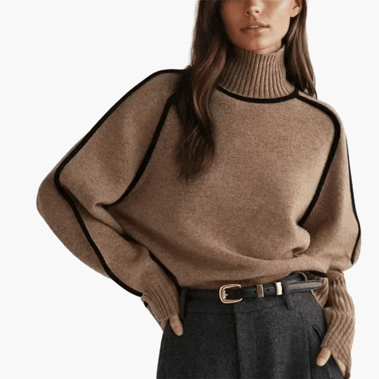 Chic Turtleneck Pullover Sweater – Cozy & Stylish for Women