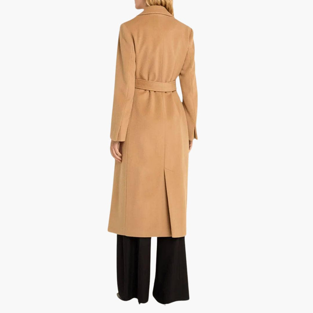 Belted Trench Coat - Women's Long Winter Overcoat Style - IsabellaMae