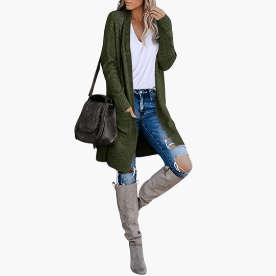 Layering Knit Cardigan – Women's Comfortable Longline Sweater